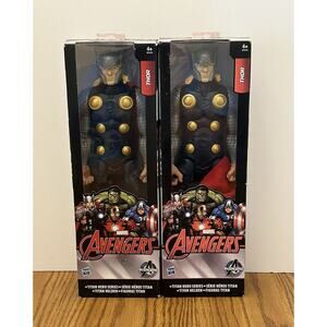 Hasbro Thor Action Figure Marvel Avengers Titan Hero Series 12" Lot of 2 NEW